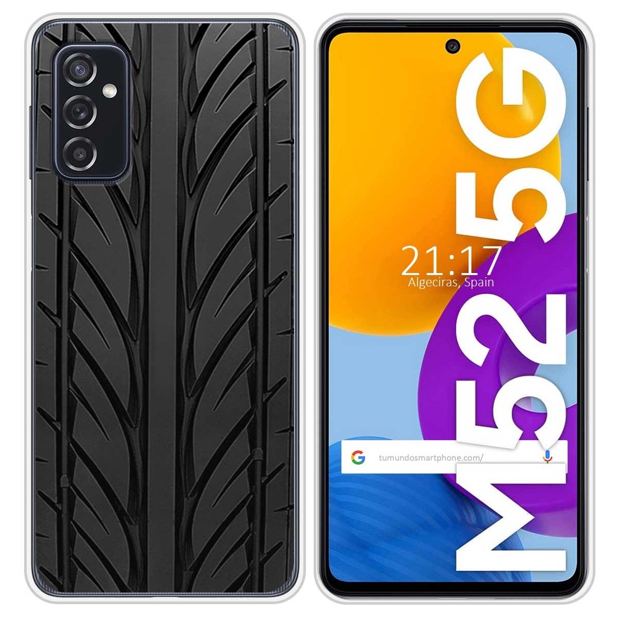 Funda Silicona para Samsung Galaxy M52 5G diseño Neumatico Dibujos