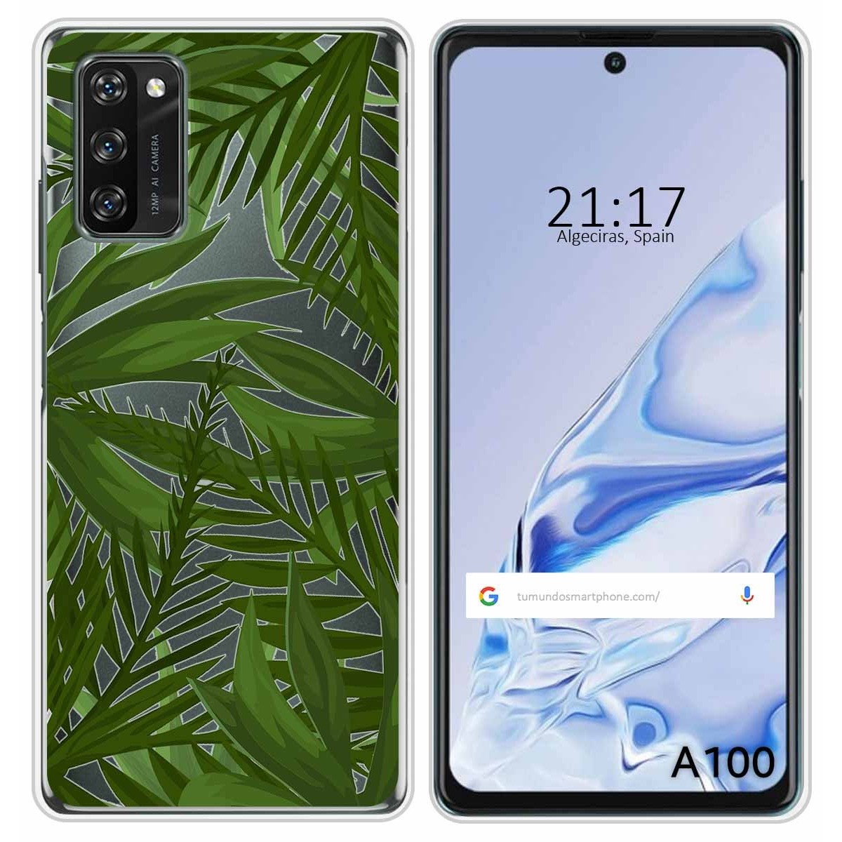 Funda Silicona Transparente para Blackview A100 diseño Jungla Dibujos