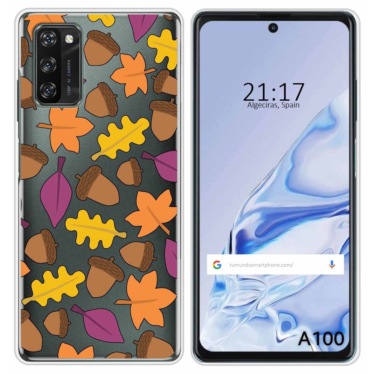 Funda Silicona Transparente para Blackview A100 diseño Otoño Dibujos