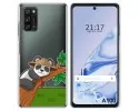 Funda Silicona Transparente para Blackview A100 diseño Panda Dibujos