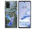 Funda Silicona Transparente para Blackview A100 diseño Plumas Dibujos