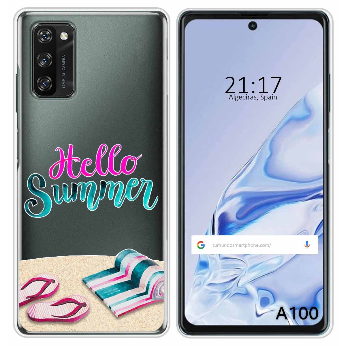 Funda Silicona Transparente para Blackview A100 diseño Summer Dibujos