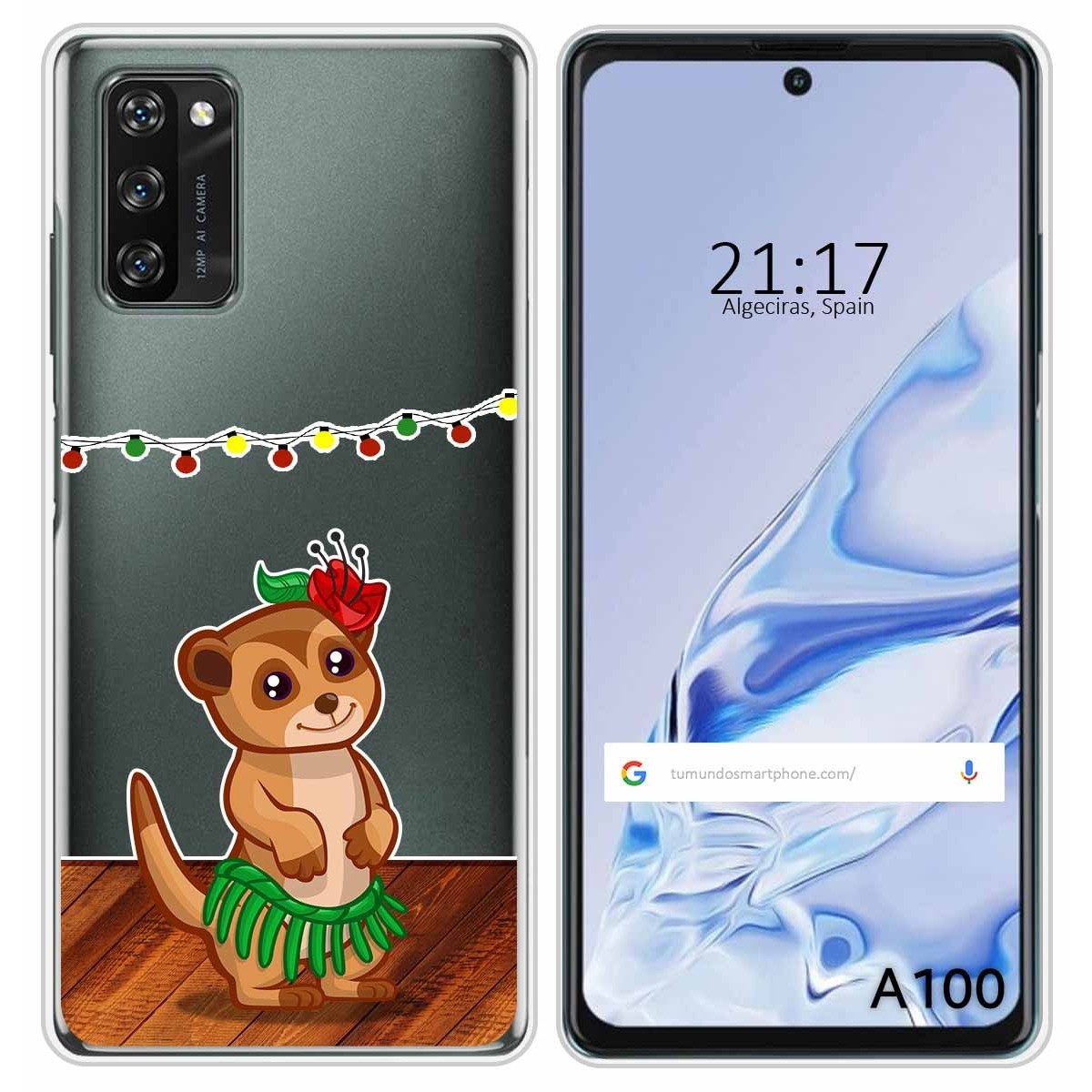 Funda Silicona Transparente para Blackview A100 diseño Suricata Dibujos