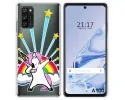 Funda Silicona Transparente para Blackview A100 diseño Unicornio Dibujos