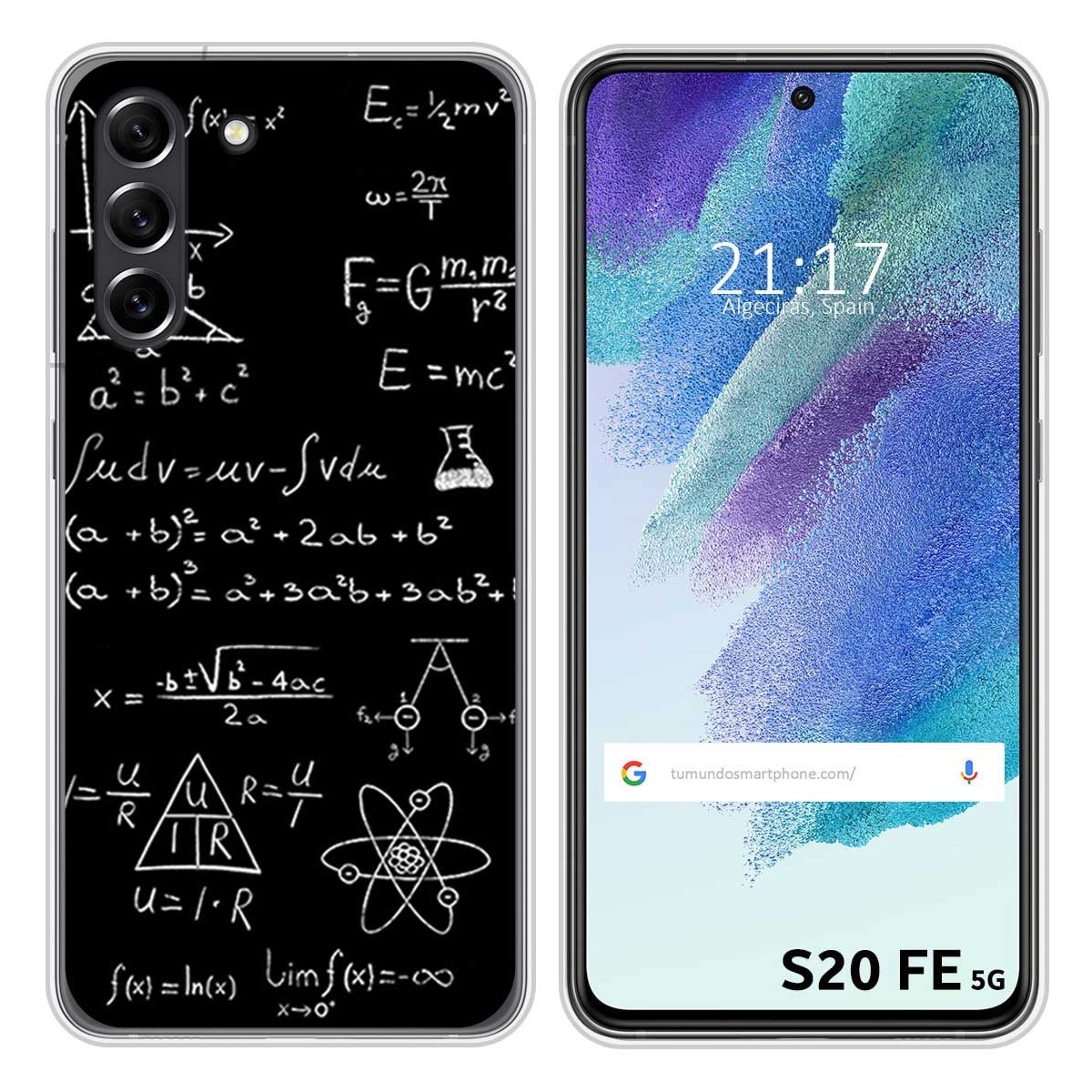 Funda Silicona para Samsung Galaxy S21 FE 5G diseño Formulas Dibujos