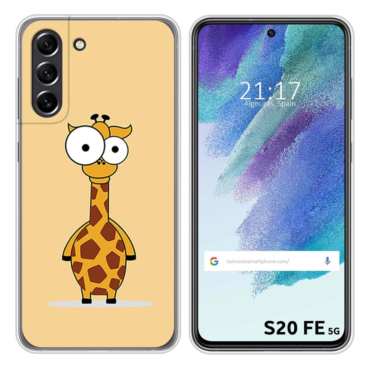 Funda Silicona para Samsung Galaxy S21 FE 5G diseño Jirafa Dibujos