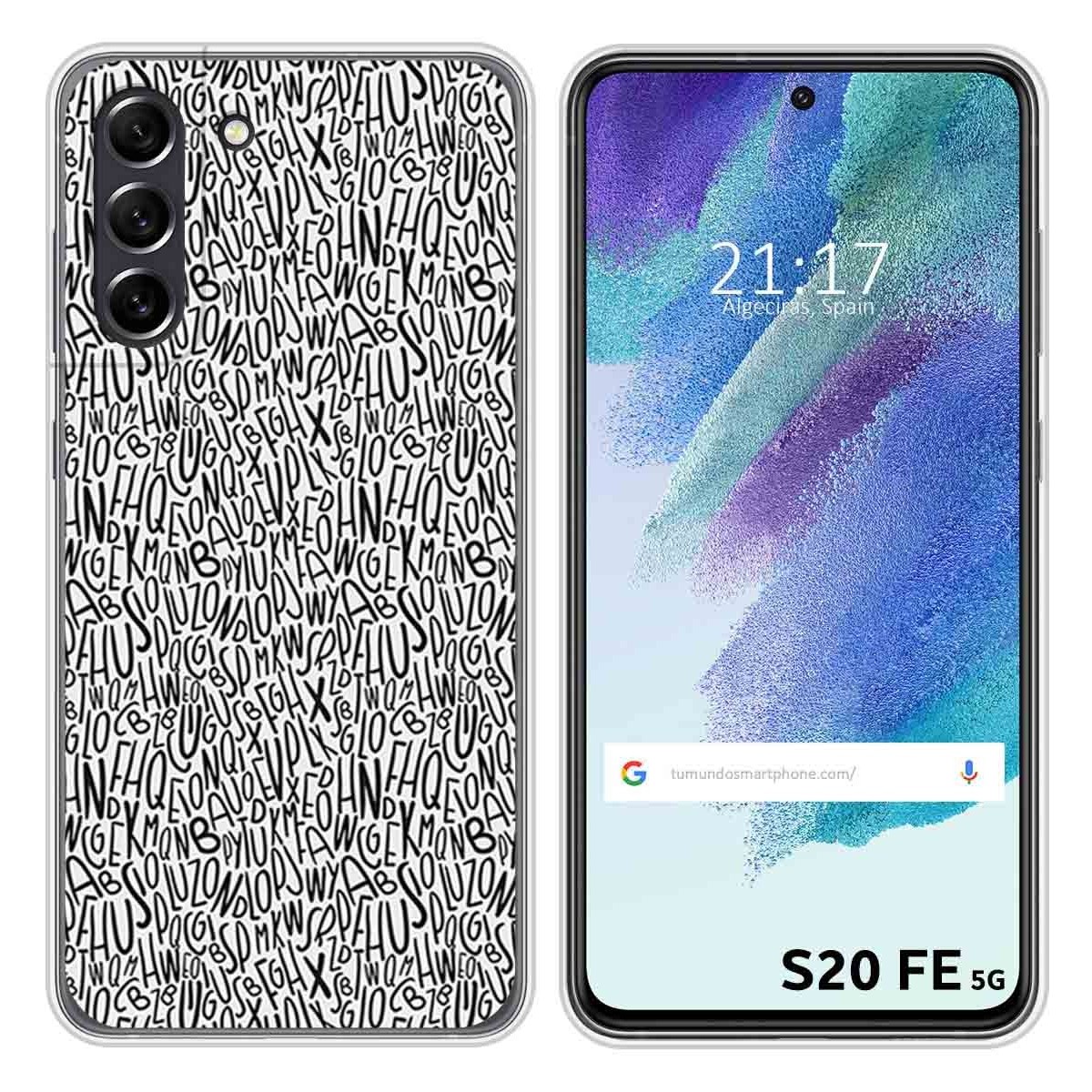 Funda Silicona para Samsung Galaxy S21 FE 5G diseño Letras Dibujos