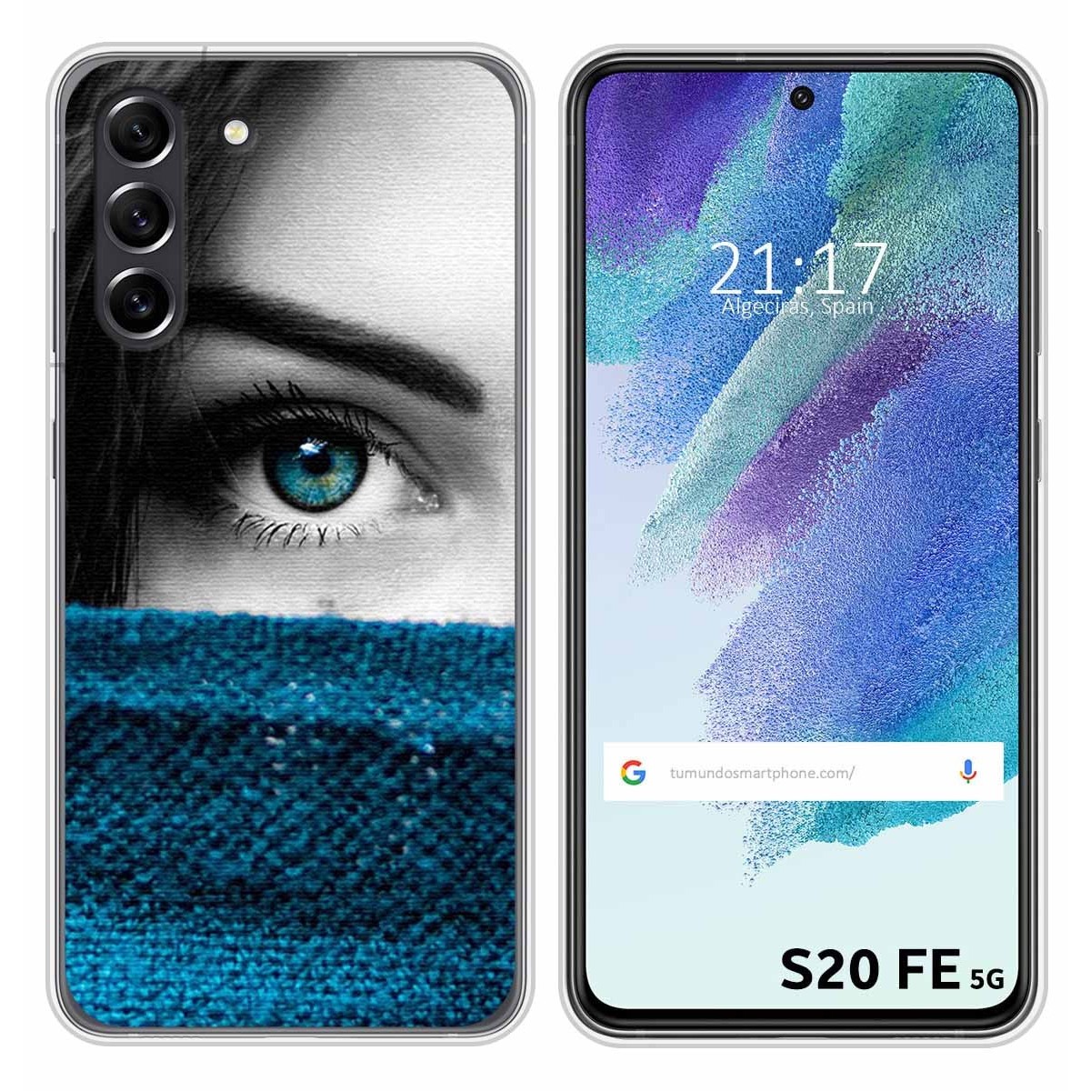 Funda Silicona para Samsung Galaxy S21 FE 5G diseño Ojo Dibujos