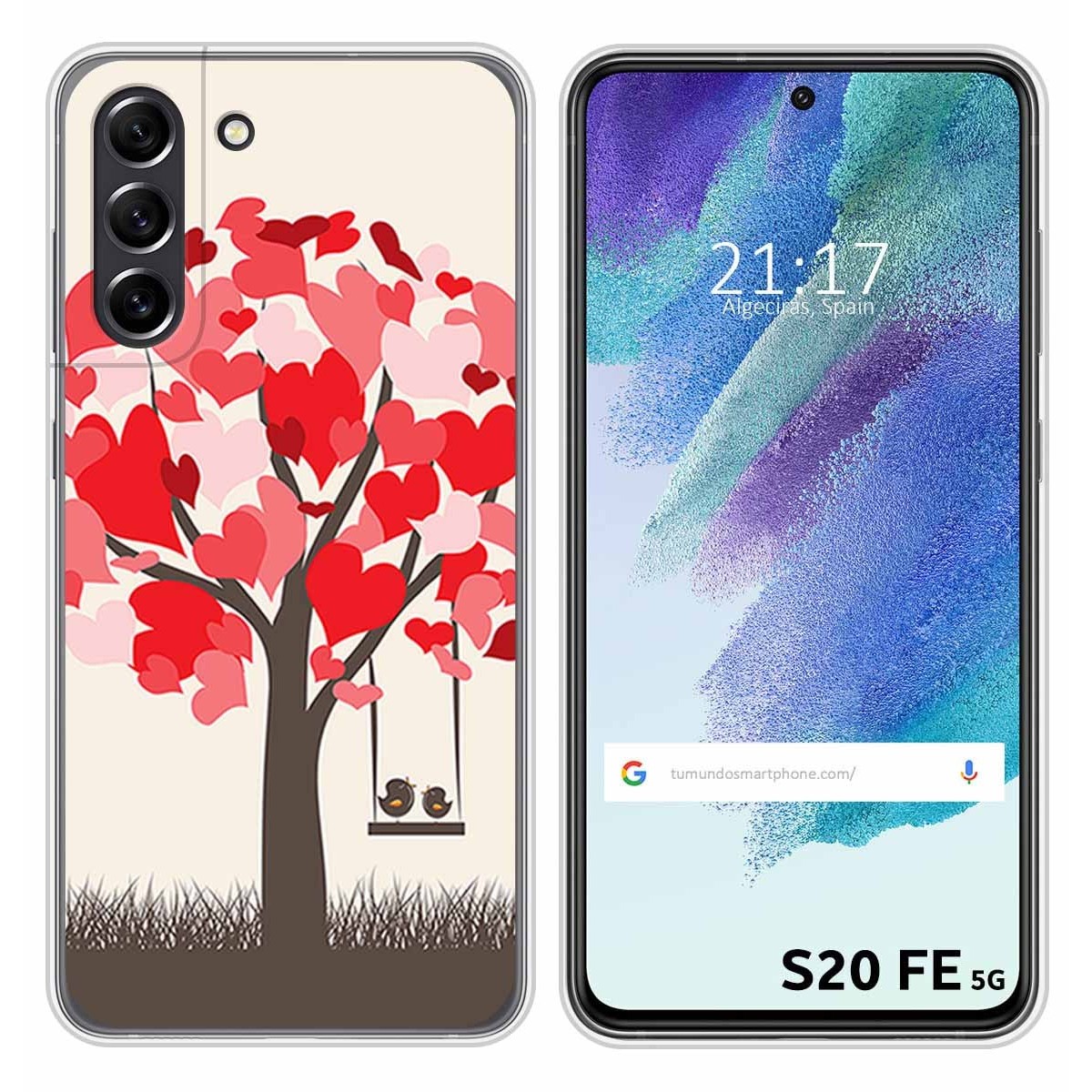 Funda Silicona para Samsung Galaxy S21 FE 5G diseño Pajaritos Dibujos