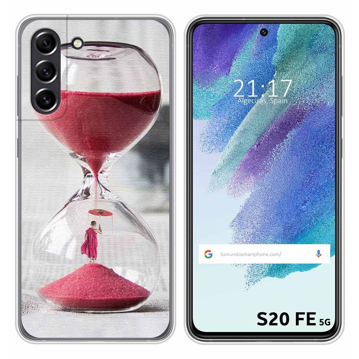 Funda Silicona para Samsung Galaxy S21 FE 5G diseño Reloj Dibujos