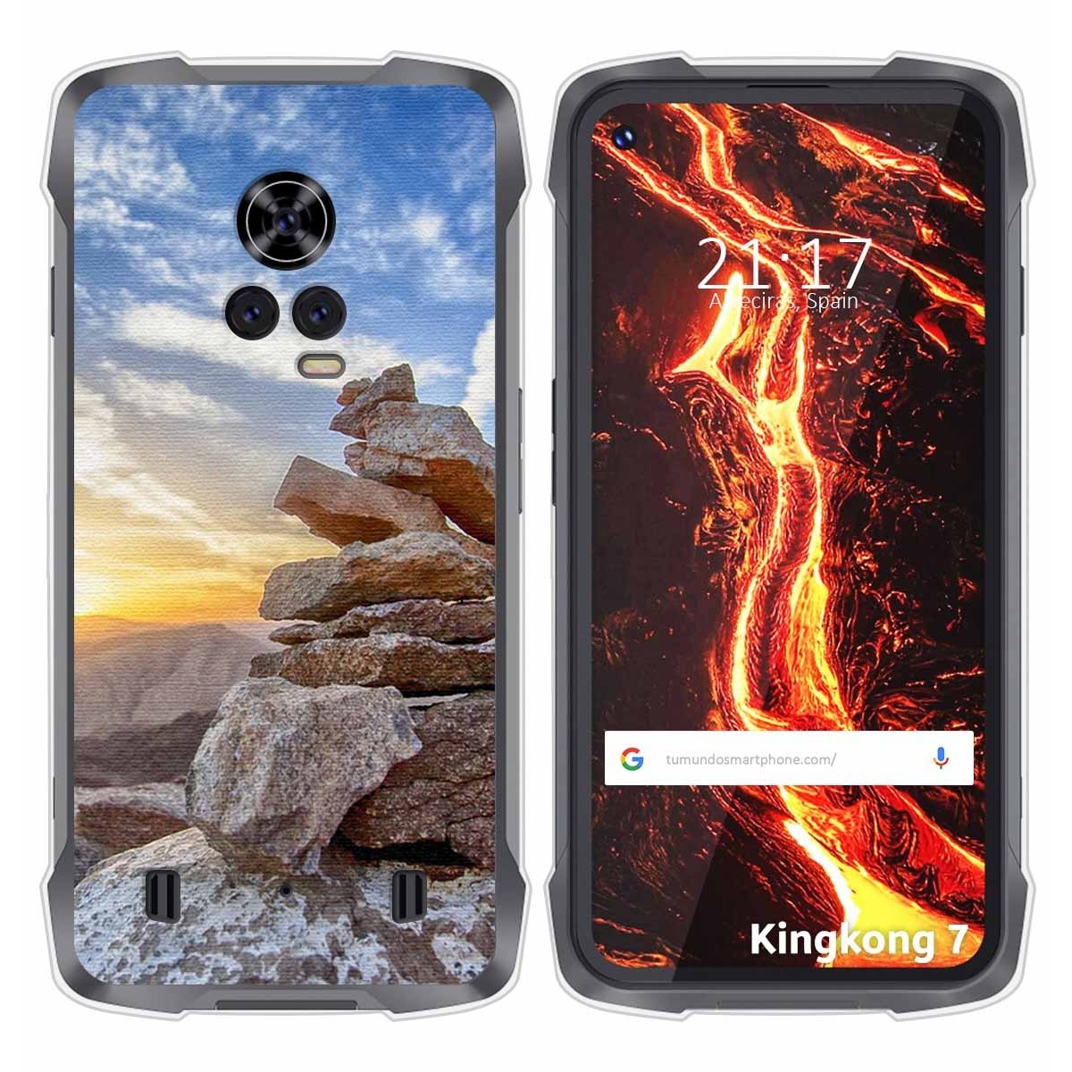 Funda Silicona para Cubot King Kong 7 diseño Sunset Dibujos