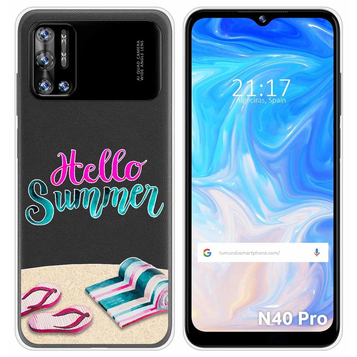 Funda Silicona Transparente para Doogee N40 Pro diseño Summer Dibujos