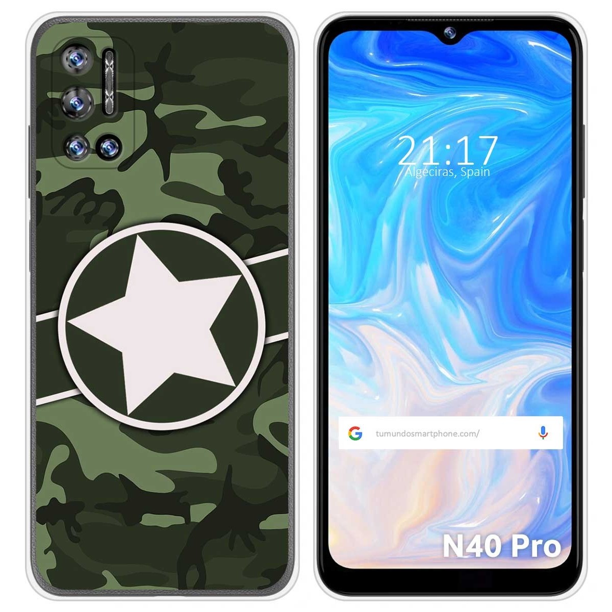 Funda Silicona para Doogee N40 Pro diseño Camuflaje 01 Dibujos