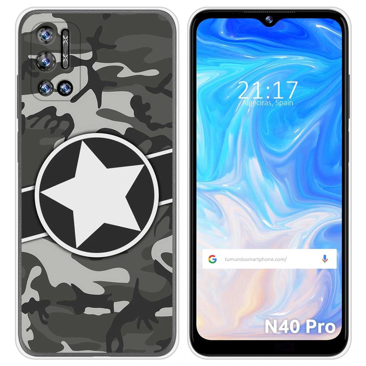 Funda Silicona para Doogee N40 Pro diseño Camuflaje 02 Dibujos