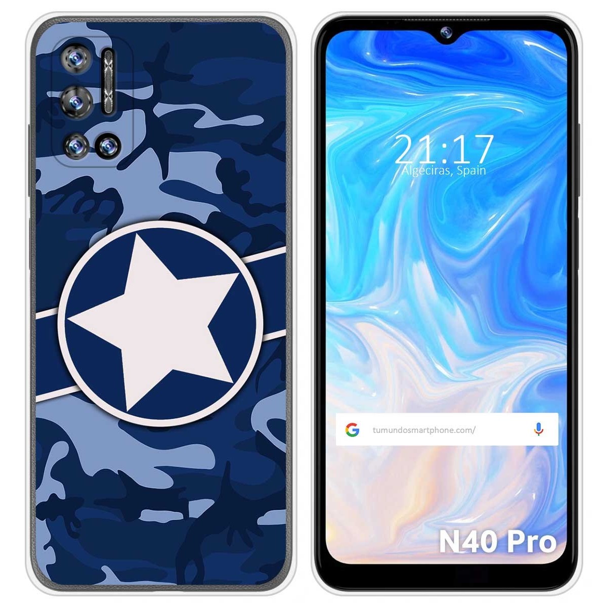 Funda Silicona para Doogee N40 Pro diseño Camuflaje 03 Dibujos