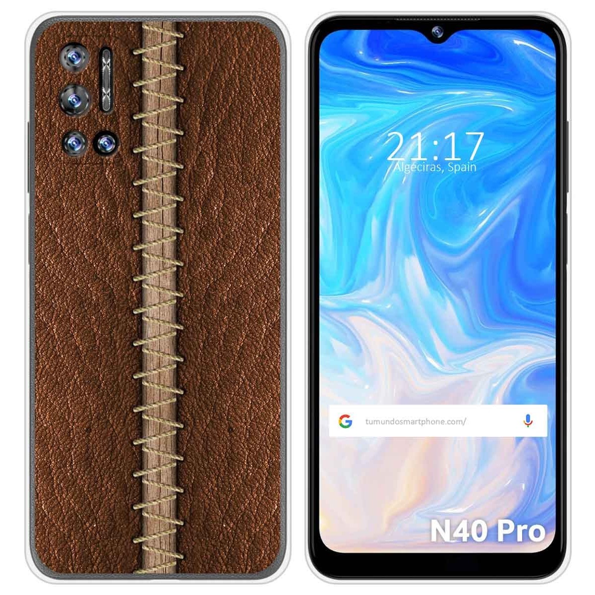 Funda Silicona para Doogee N40 Pro diseño Cuero 01 Dibujos