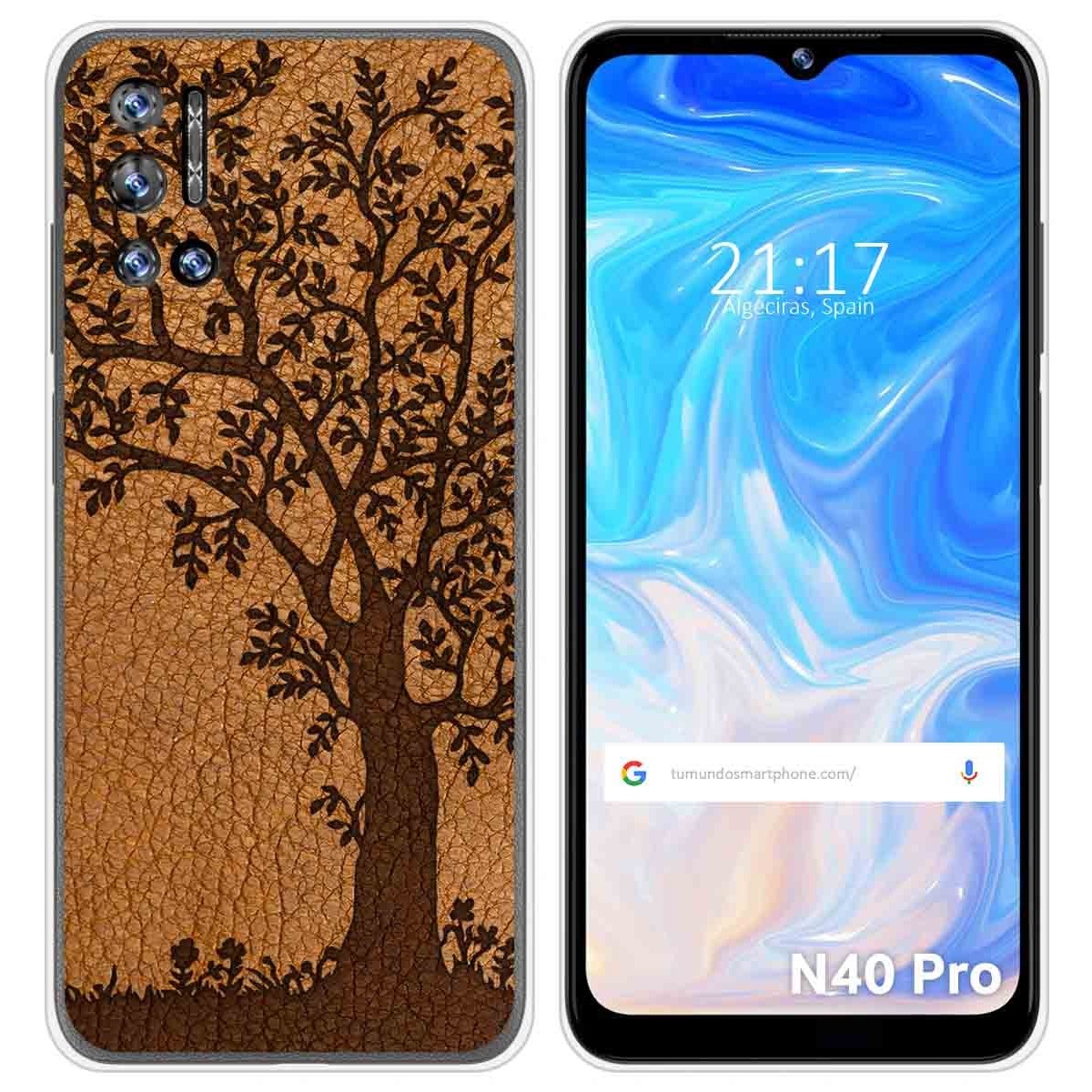 Funda Silicona para Doogee N40 Pro diseño Cuero 03 Dibujos