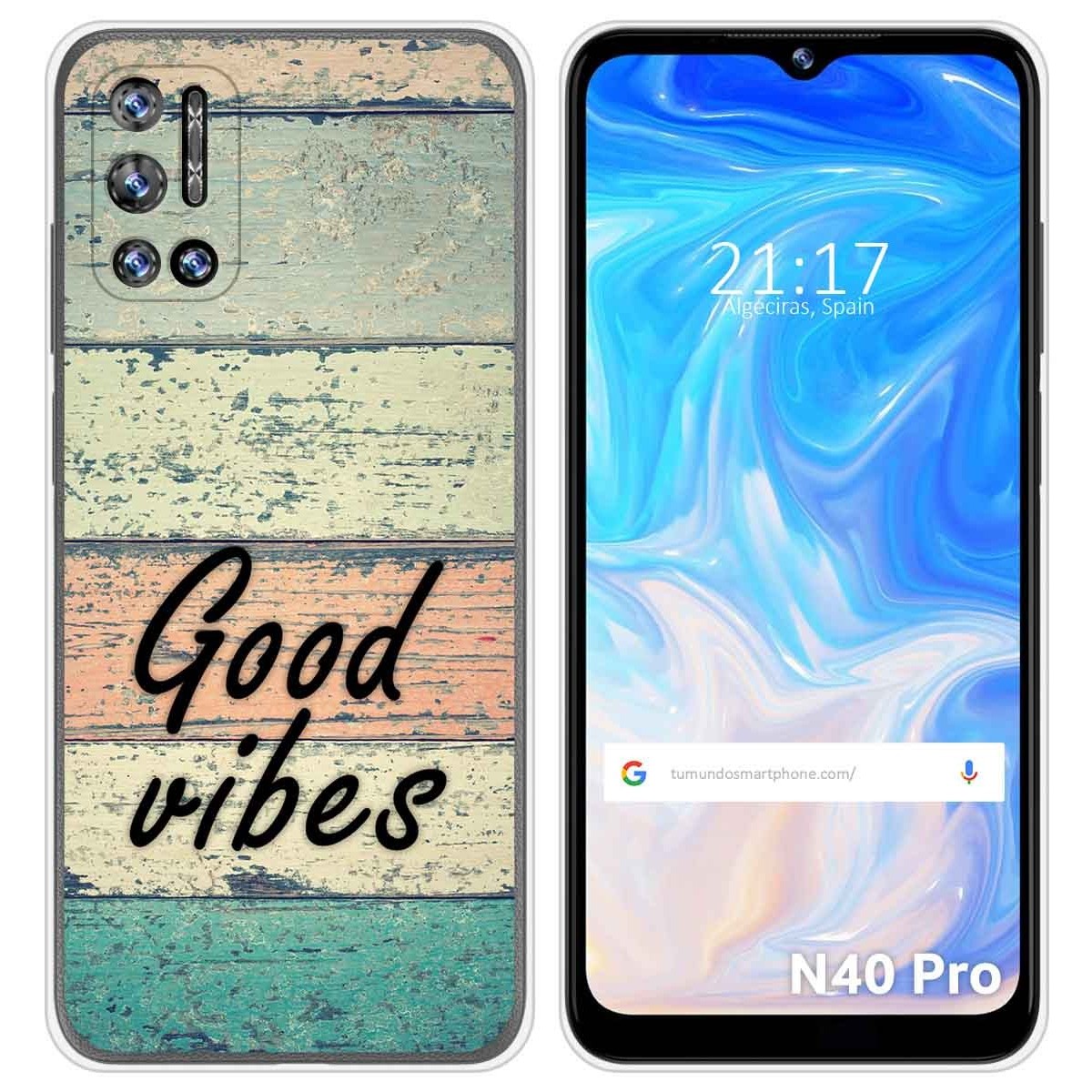 Funda Silicona para Doogee N40 Pro diseño Madera 01 Dibujos