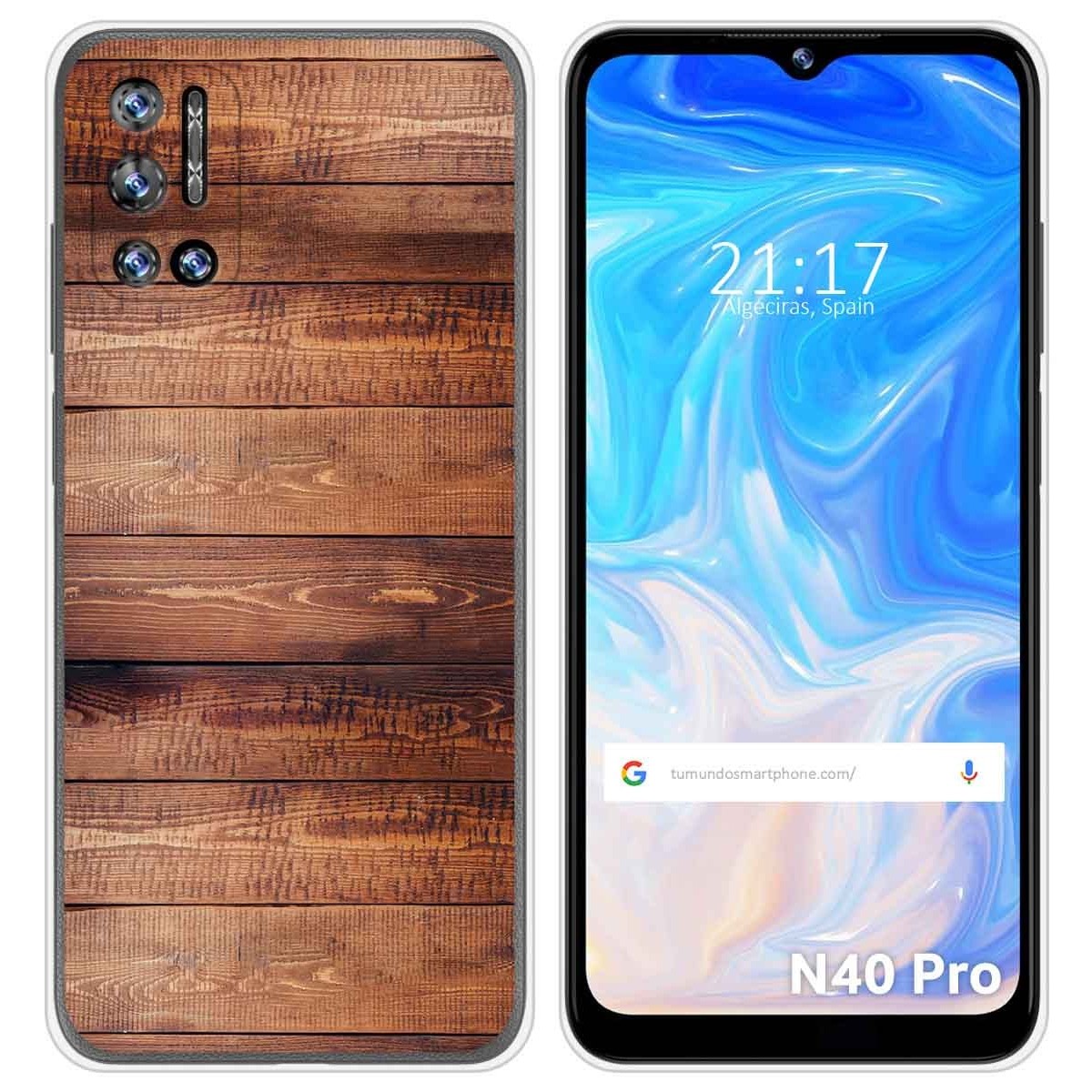 Funda Silicona para Doogee N40 Pro diseño Madera 02 Dibujos