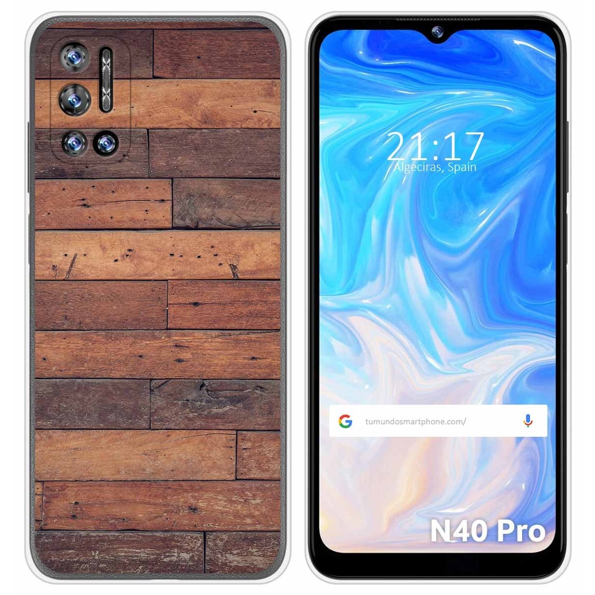 Funda Silicona para Doogee N40 Pro diseño Madera 03 Dibujos