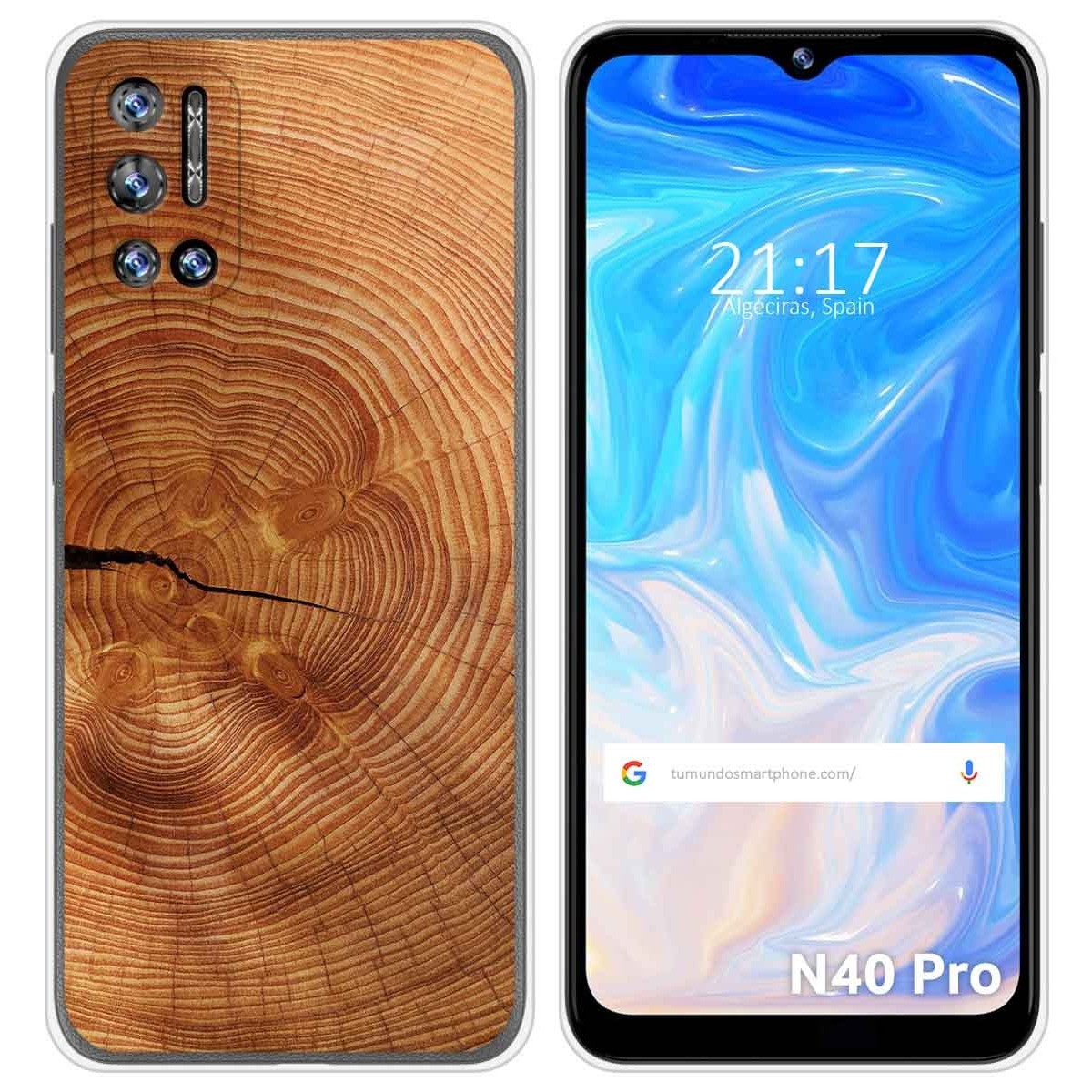 Funda Silicona para Doogee N40 Pro diseño Madera 04 Dibujos