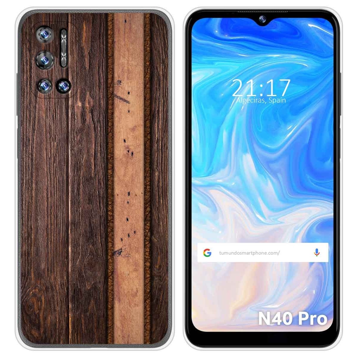 Funda Silicona para Doogee N40 Pro diseño Madera 05 Dibujos