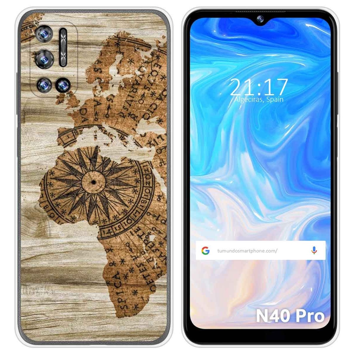 Funda Silicona para Doogee N40 Pro diseño Madera 07 Dibujos