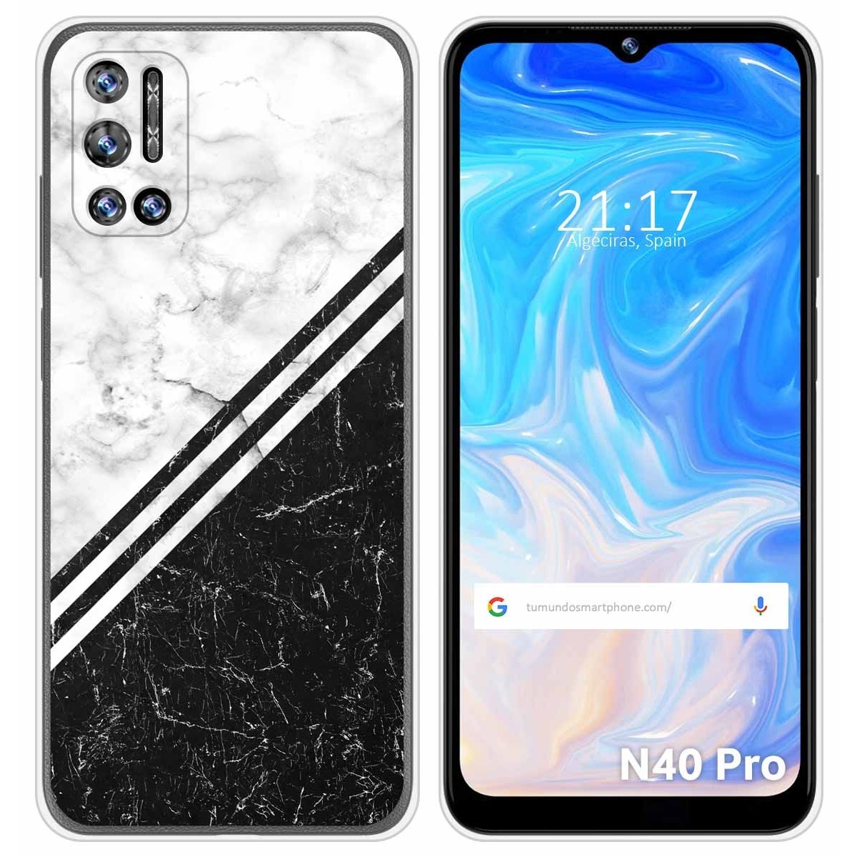 Funda Silicona para Doogee N40 Pro diseño Mármol 01 Dibujos