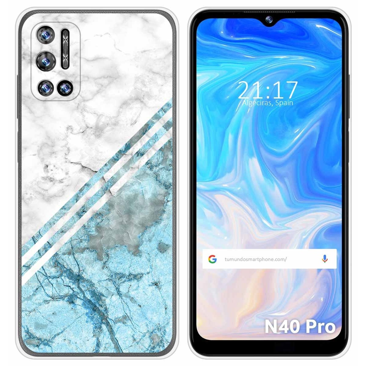 Funda Silicona para Doogee N40 Pro diseño Mármol 02 Dibujos