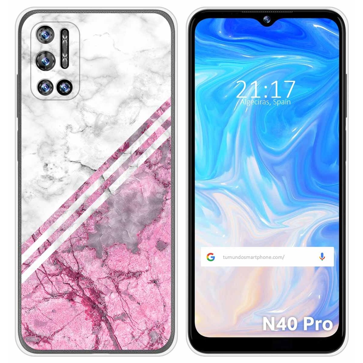 Funda Silicona para Doogee N40 Pro diseño Mármol 03 Dibujos