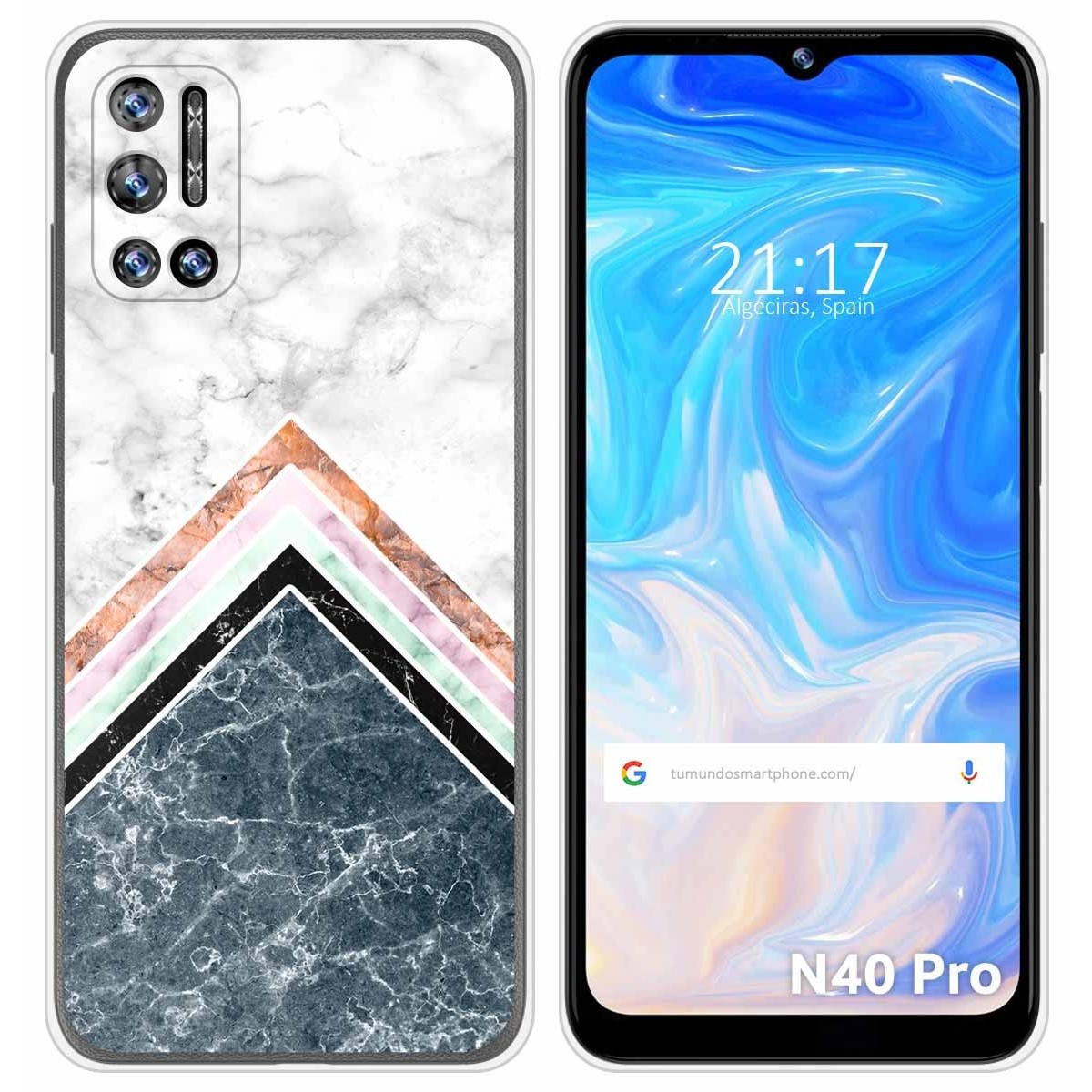 Funda Silicona para Doogee N40 Pro diseño Mármol 05 Dibujos