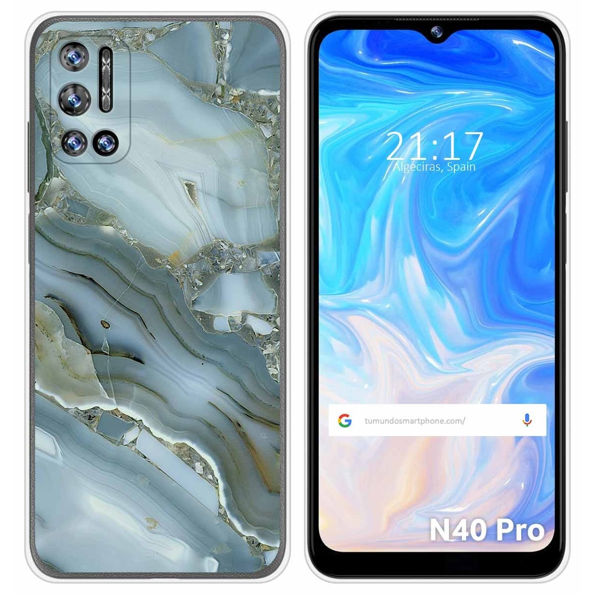 Funda Silicona para Doogee N40 Pro diseño Mármol 09 Dibujos