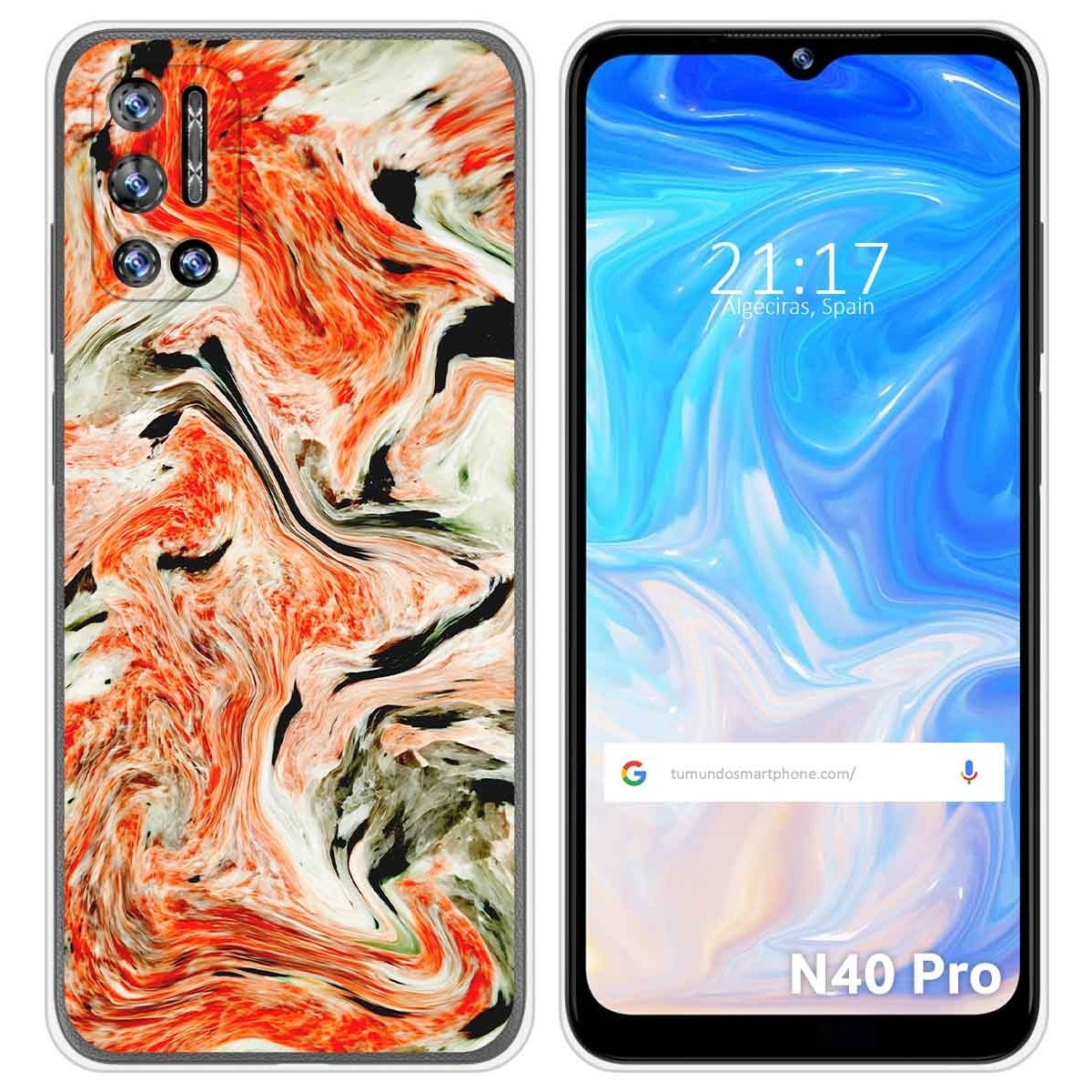 Funda Silicona para Doogee N40 Pro diseño Mármol 12 Dibujos