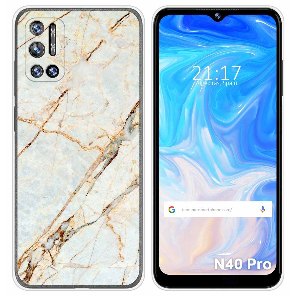 Funda Silicona para Doogee N40 Pro diseño Mármol 13 Dibujos