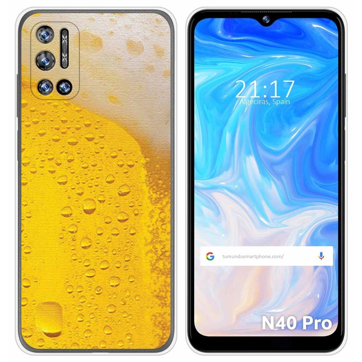 Funda Silicona para Doogee N40 Pro diseño Cerveza Dibujos