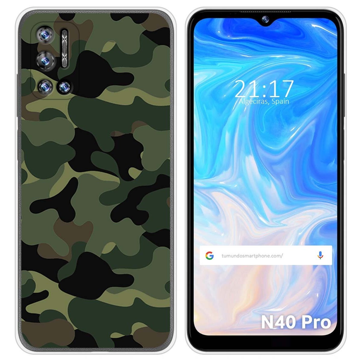 Funda Silicona para Doogee N40 Pro diseño Camuflaje Dibujos