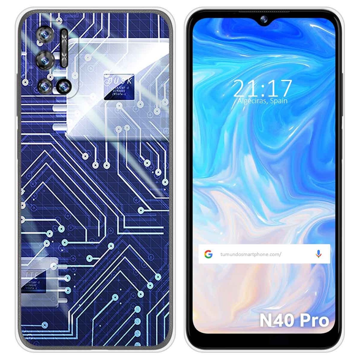 Funda Silicona para Doogee N40 Pro diseño Circuito Dibujos