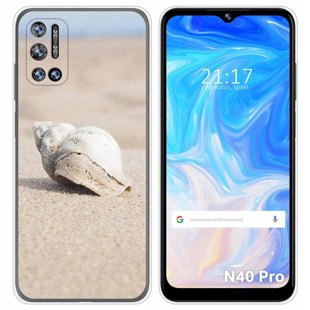 Funda Silicona para Doogee N40 Pro diseño Concha Dibujos