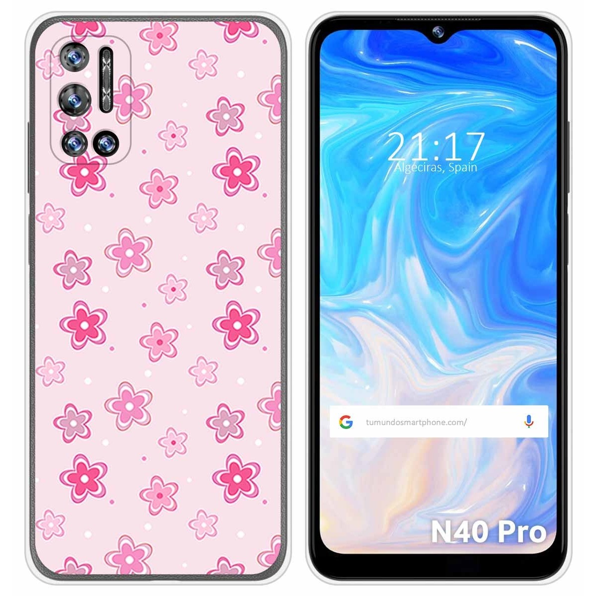 Funda Silicona para Doogee N40 Pro diseño Flores Dibujos