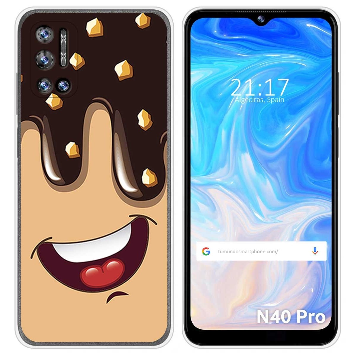 Funda Silicona para Doogee N40 Pro diseño Helado Chocolate Dibujos