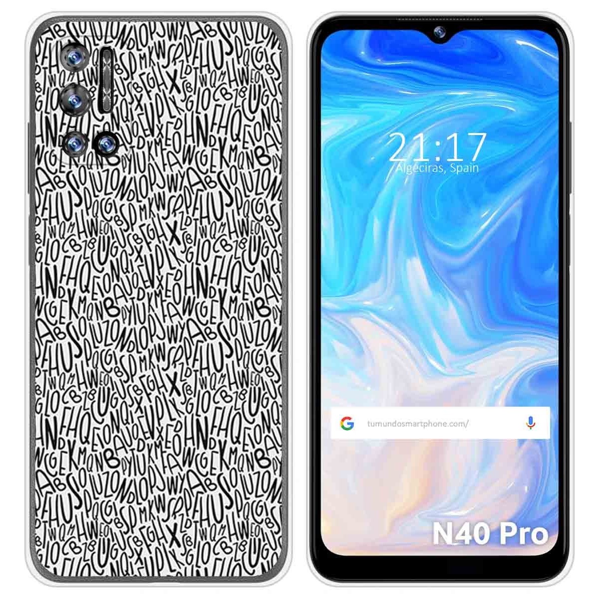 Funda Silicona para Doogee N40 Pro diseño Letras Dibujos