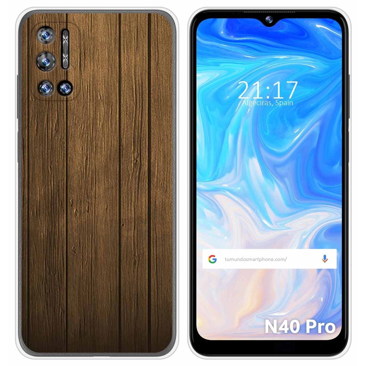 Funda Silicona para Doogee N40 Pro diseño Madera Dibujos