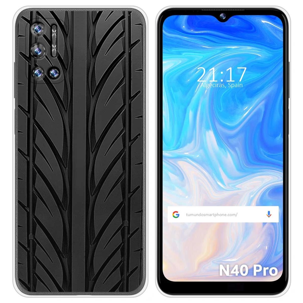 Funda Silicona para Doogee N40 Pro diseño Neumatico Dibujos