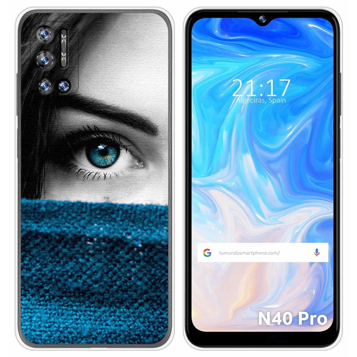 Funda Silicona para Doogee N40 Pro diseño Ojo Dibujos