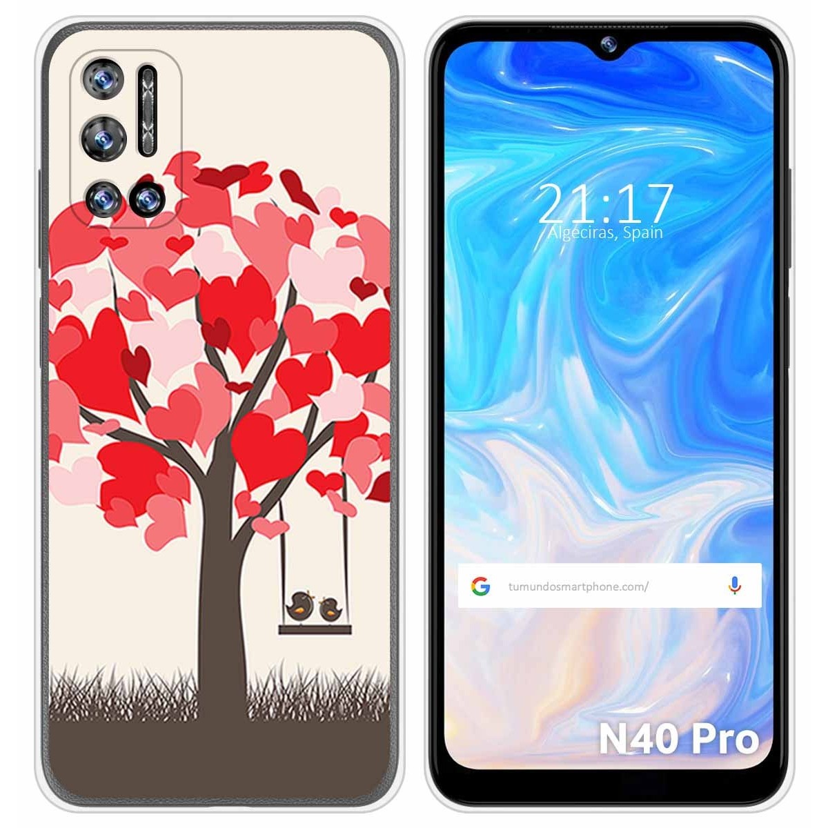 Funda Silicona para Doogee N40 Pro diseño Pajaritos Dibujos