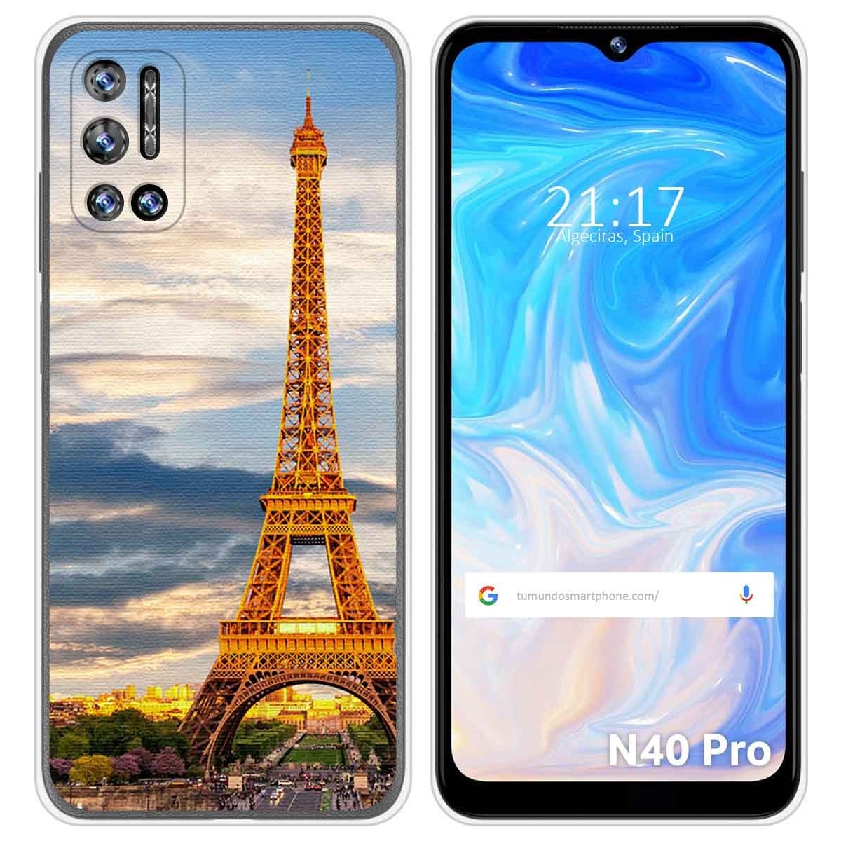 Funda Silicona para Doogee N40 Pro diseño Paris Dibujos