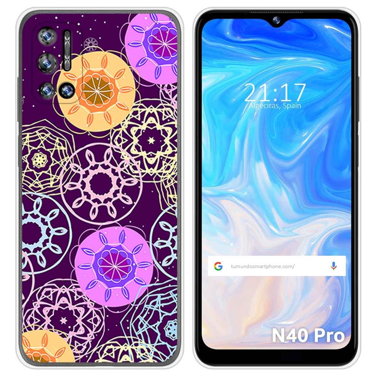 Funda Silicona para Doogee N40 Pro diseño Radial Dibujos