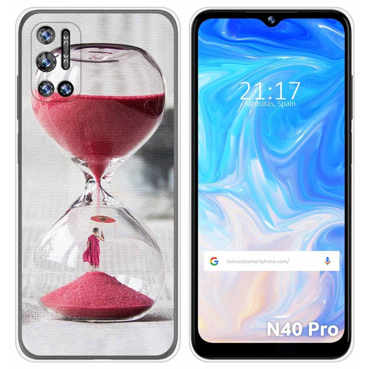 Funda Silicona para Doogee N40 Pro diseño Reloj Dibujos