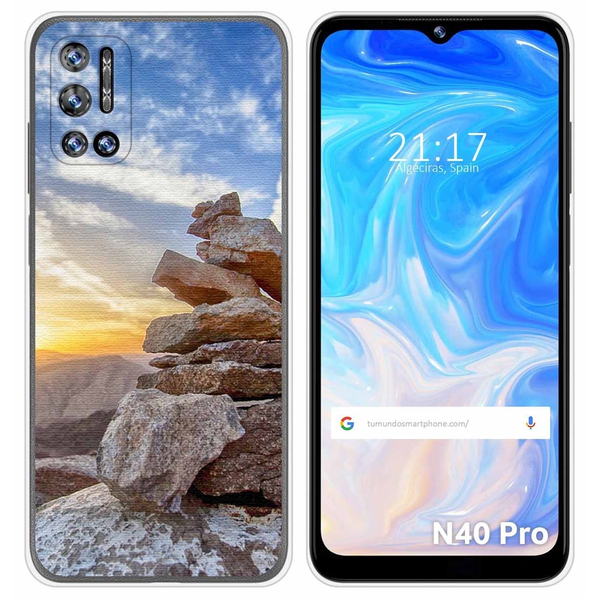 Funda Silicona para Doogee N40 Pro diseño Sunset Dibujos