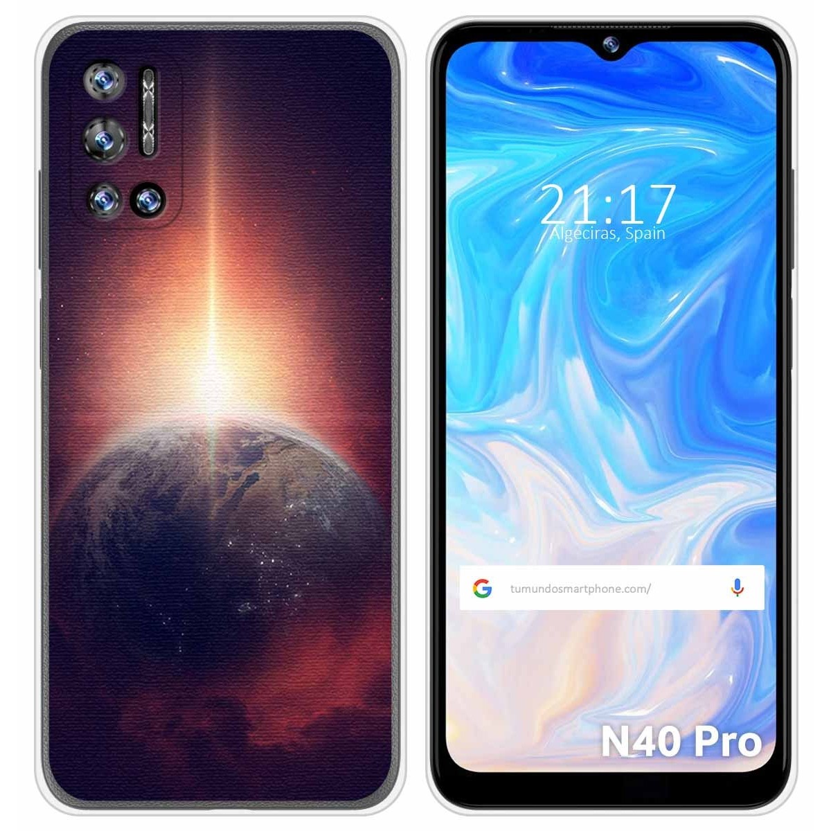 Funda Silicona para Doogee N40 Pro diseño Tierra Dibujos